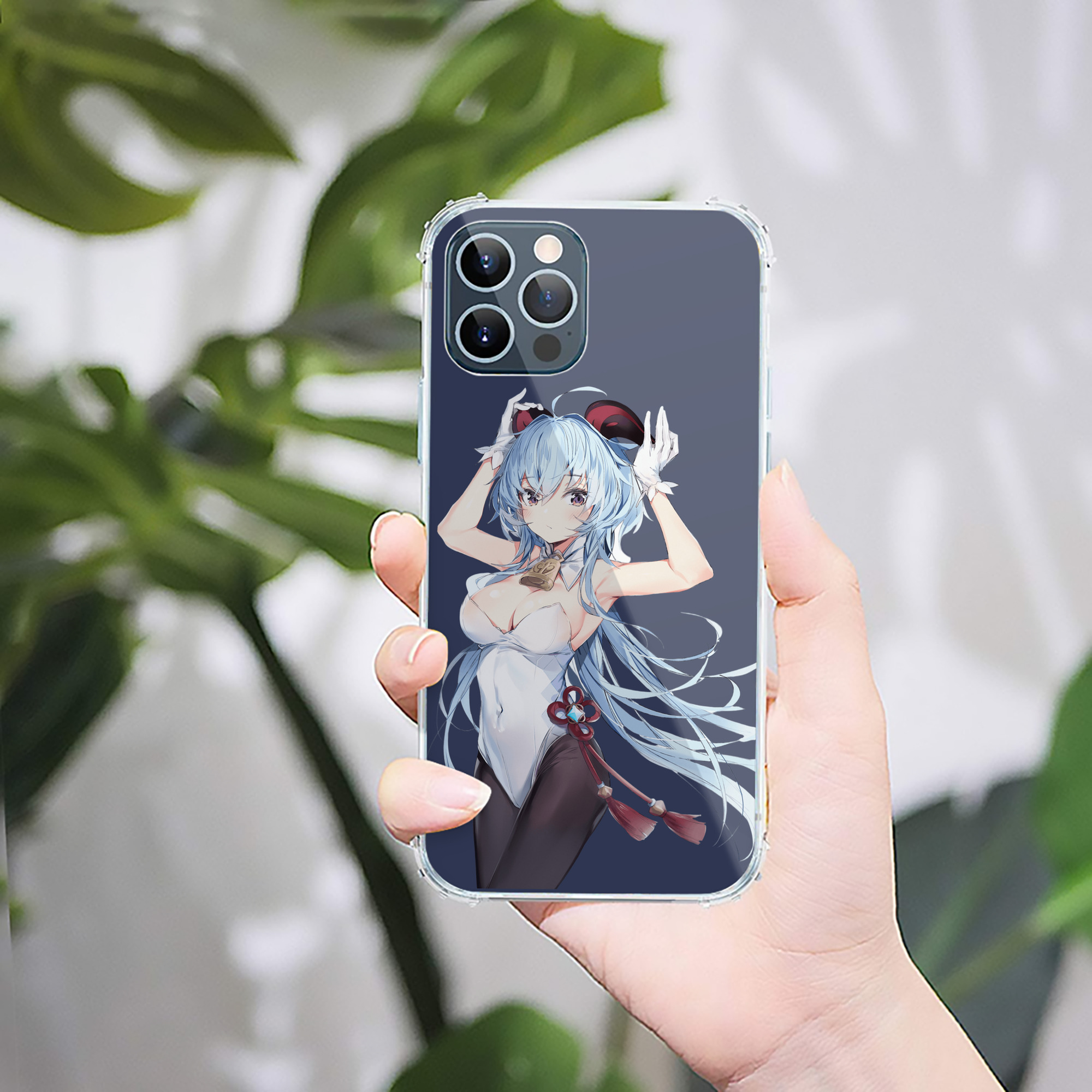 げんし神 甘雨 かんう genshin Ganyu 【iPhone 12シリーズ対応】透明スマホケース（クリアソフトケース）